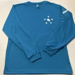 青色 長袖Tシャツ 星デザイン