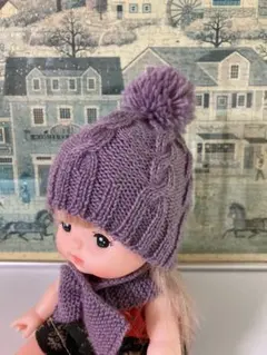 ④-2メルちゃんニット帽子　単品