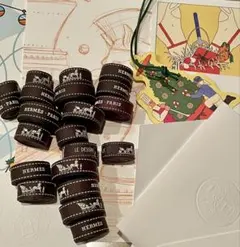 ♡エルメス♡純正 リボン カード 葉書 封筒 セット ギフト 備品 32点 新品
