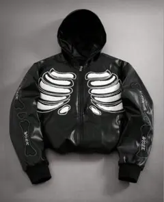 90s archive ボーンレザージャケット y2k opium ス パーカー