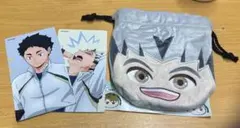 ハイキュー‼︎ ふわふわフェイス巾着　木兎光太郎　喜怒哀楽カード　おまけ付き