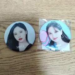 TWICE MINA 缶バッジ 2個セット