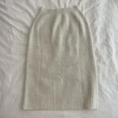 UNIQLO 3Dスフレヤーンスカート 白 Mサイズ