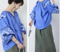 美品✨ジャーナルスタンダード エンブロイダリーブラウス コットン 