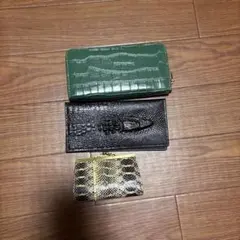 H*i様 クロコダイル風長財布3点セット