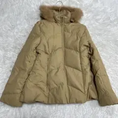 ダウンジャケット　voi. e. noi ベージュ 取り外しフード付き S〜M