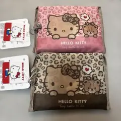 しまむら　日焼けキティ ヒョウ柄 ショッピングバッグ 【2点セット】