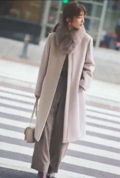 ノーカラーコート　プロポーションボディドレッシング