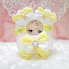 にじぱぺっと にじぱぺ　ぬい服 きぐるみ 10cm ねこ　イエロー