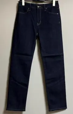 ユニクロ ハイライズスリムフィットジーンズ ネイビー