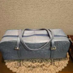 美品】ゲラルディーニ トートバッグ ソフティ ダブルポケット ブルー系