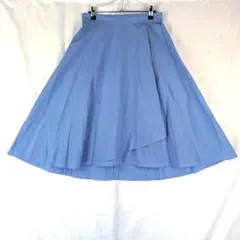 INDIVI インディヴィ フレアスカート ロング ブルー　通勤 オフィス Mのサムネイル
