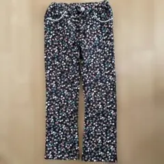 ラポシェビスキュイ　花柄レギンスパンツ 120cm 裏起毛パンツ