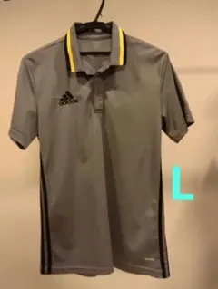 adidas ポロシャツ グレー climalite L　サッカーのサムネイル