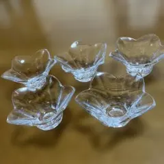マツ様専用　花形デザート椀 5個セット ガラス製
