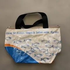 ベトナム　肥料袋リメイク　バッグ　魚