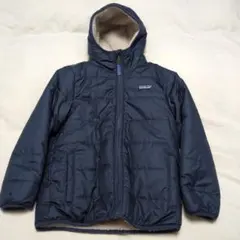 Patagonia ネイビー 中綿コート フード付き　リバーシブルコートSサイズ