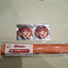 マッシュル　缶バッジ　checkeredclothes チェック