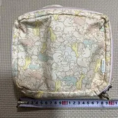 動物柄 おむつポーチ 約22cm x 18cm x 6cm