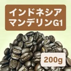 自家焙煎コーヒー豆【200g×2袋】インドネシア産マンデリンG1 煎りたて