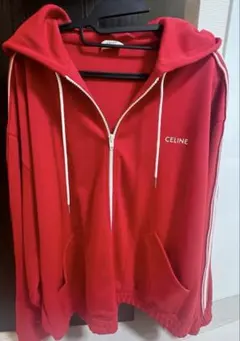 CELINE トリオンフードジャージ パーカー　レッドのサムネイル