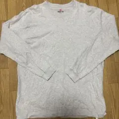 Hanes BEEFY-T 長袖 Tシャツ グレー XL