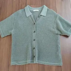 美品！GU 半袖 メッシュポロシャツ カーキ Sサイズのサムネイル