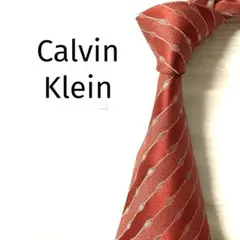Calvin Klein カルバンクライン　ネクタイ　ストライプ　レッド系のサムネイル