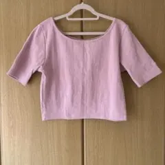 mystic リブ クロップド 半袖 Tシャツ ピンクのサムネイル