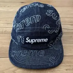 【美品】Supreme 24FW Lasered Denim Camp Cap