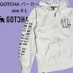 GOTCHA ジップアップコットンパーカー ホワイト　size XL