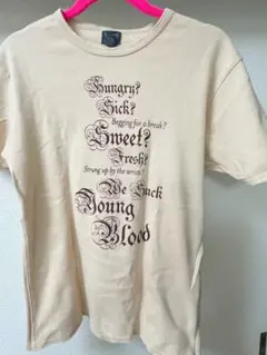 RADIOHEAD テキストデザイン Tシャツ ベージュ
