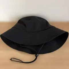 無印良品　　風を通す　ちいさくまとまる　バケットハット　黒