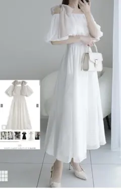 【GRL】ラメシアーショルダーリボンワンピース [tu1674]