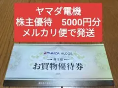 ヤマダ電機 株主優待券 お買物優待券 5000円分
