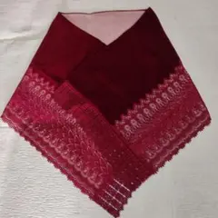 和装用ショール　リメイク　レース　ベルベット