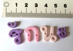 タイ文字 デコレーションパーツ ラックナ 愛してるよ bセット