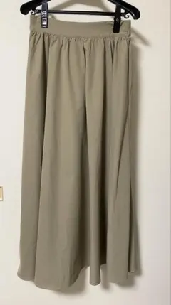 丈長め！ベージュ フレアスカート Lサイズ