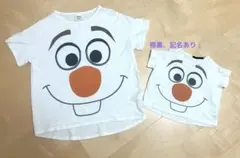 ベルメゾン　ディズニー　親子お揃い　オラフ　ベビー　ビッグフェイス 半袖Tシャツのサムネイル