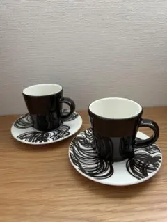 値下げ！iittala エスプレッソカップ＆ソーサー 2客セット ブラウン