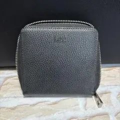 Lee ブラックレザー 二つ折り財布
