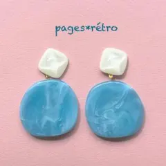 L-32*6 レトロバイカラーピアス/イヤリング