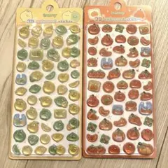 inamazy 3D embossed シール ぷくぷく レモン　みかん