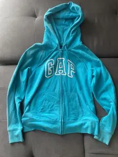 GAP ジップアップパーカー　　ターコイズブルー