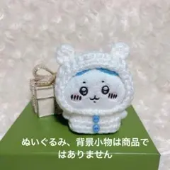 毛糸のぬいぐるみ服と被り物（ボタン水色）