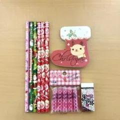 鉛筆　キャップ　消しゴム　メモ帳