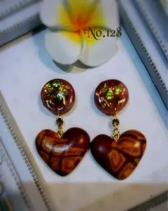 レイチェル専用♡《一点物！！再販不可》brown heart  イヤリング