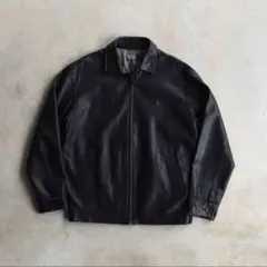 90s ラルフローレン ドリズラー レザージャケット S 黒ブラック スペシャルのサムネイル