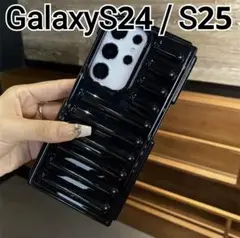 Galaxy S24 S25 用 ケース　ブラック　黒　エアクッション