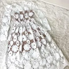 セルフポートレート 花柄刺繍 スパンコール チュールワンピース ドレス